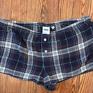 Aritzia TNA Plaid Boxer Shorts